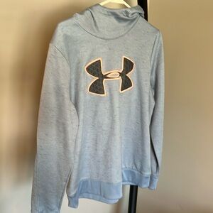 Under Armour Light Blue Loose Fit Coldgear Hoodie- large